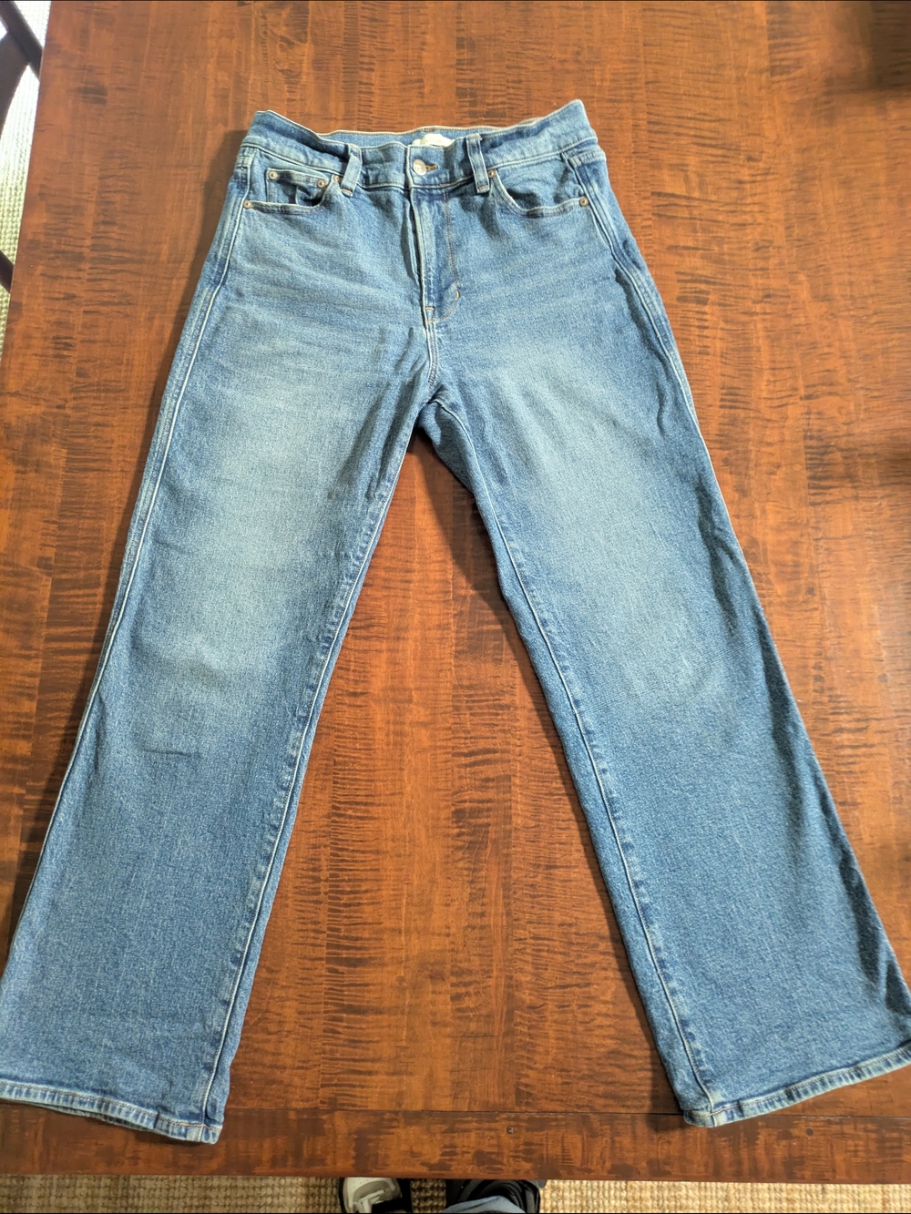 High-Rise Straight-Leg Jeans Size 12 Regular